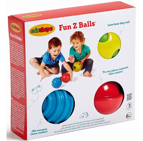 Fun Z Balls 3 Unidades De Bolas Sensoriales Divertidas, De