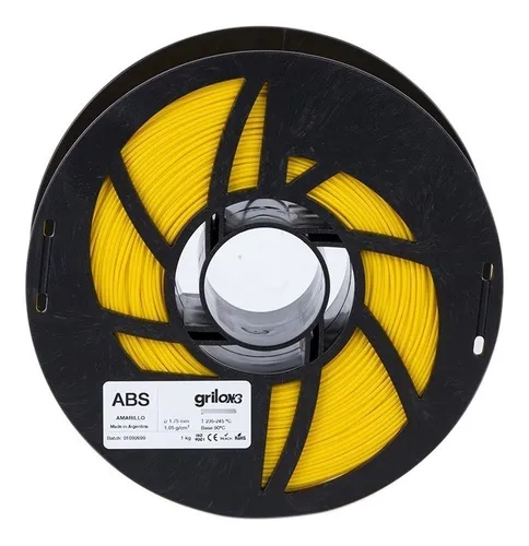 Filamento 3D Grilon3 ABS de 1.75mm y 1kg amarillo