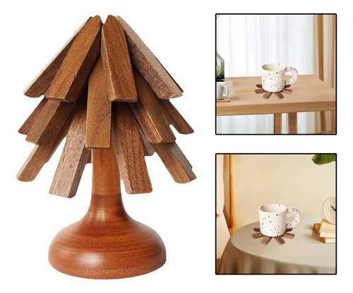 Salvamanteles De Cocina, Salvamanteles De Madera De Negro,
