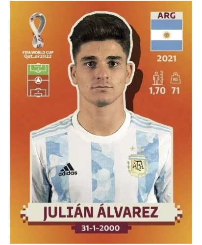 Julián Álvarez + 100 Figuritas Sin Repetir Mundial Qatar 