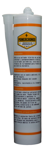 Adhesivo Sellador Silicona Híbrido Ms 290ml Cronos Premium