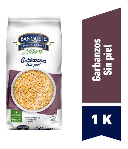 Garbanzos Sin Piel Banquete 1kg