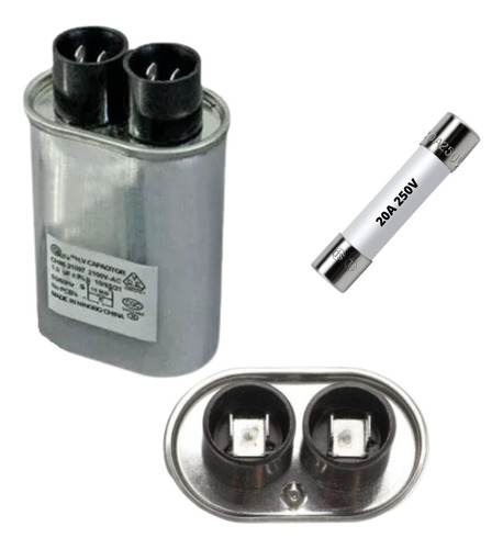 Capacitor Microondas 0.84 Uf 2100v Con Fusible 20a 250v