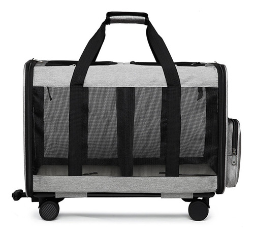 Compartimento Doble Pet Carrier Trolley Bag Cochecito