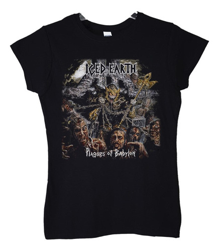 Polera Mujer Iced Earth Plagues Of Babylon Metal Abominatron