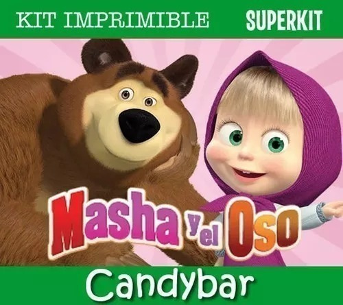 Kit Imprimible Masha Y El Oso   Fiesta - Candybar