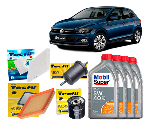 Kit Troca Óleo 5w40 Vw Polo 1.6 Msi 2020 2021 2022 2023