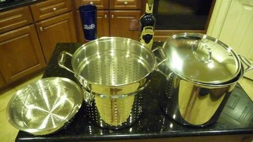 Imagen 3 de 4 de Set 4 Ollas Para Cocina Al Vapor, Pasta Cuisinart Acero Inox