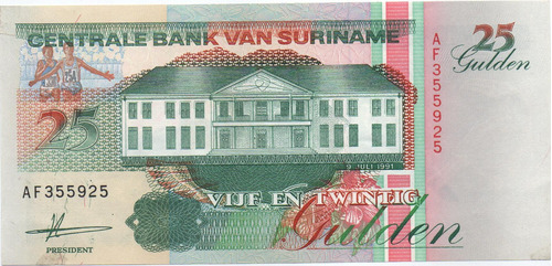 Bank Van Suriname 25 Gulden 1991