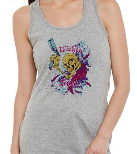 Musculosa Wicked Soul Alma Malvada Skull