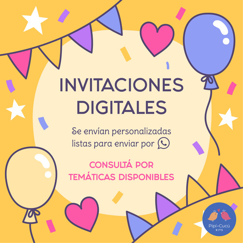 Invitación Digital Imagen - Capibara (modelo 3) Blanco