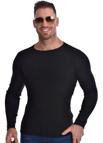 Imagen 3 de 6 de Sweater Pullover Hombre Joemar Entallado De Hilo