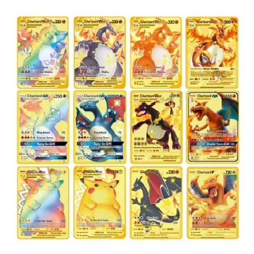 Cartas Pokémon Metal Doradas Originales Vstar Gx Y Vmax