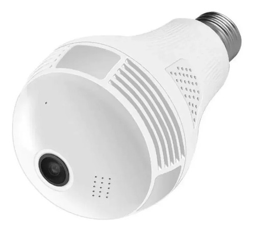 Camera Ip Segurança Lampada Vr360 Panoramica Wifi Espia Som