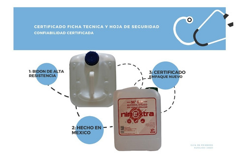 Imagen 5 de 10 de Alcohol Etílico Del 96° Alta Pureza Sin Desnaturalizar.