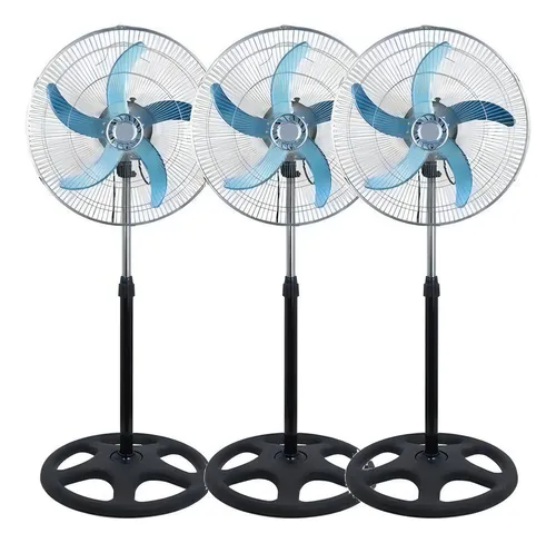 Ventilador de columna Turbo de metal, 5 aspas, 50 cm, potente marco de pedestal, color negro, diámetro 50 cm, 110 V