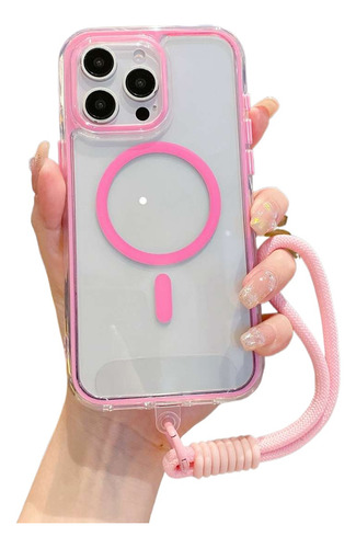 Funda Magsafe Clásica Con Cuerda De Mano Para iPhone 11, 12, 13, 14, 15, 16, 17 Pro Max, 14plus, 15plus, 16plus, A Prueba De Golpes