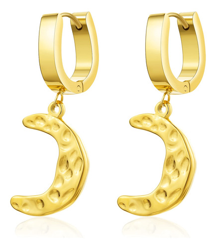 Fannifen - Aretes Para Mujeres Y Ninas, Oro De 14 Quilates,