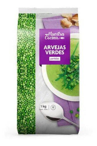 Arvejas Partidas Nuestra Cocina 1 Kg  (2 Unidad)super