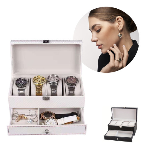 Joyero Caja Organizador Bijou Relojes Anillos Joyas Alhajero