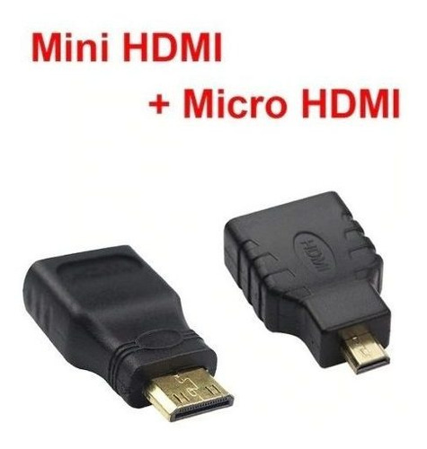 Adaptador X2 / Convertidor Mini + Micro Hdmi A Hdmi 1080p 4k