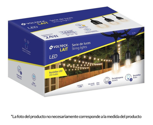 Imagen 2 de 5 de Serie 12 Luces Led Exterior 7.3 M 49992_