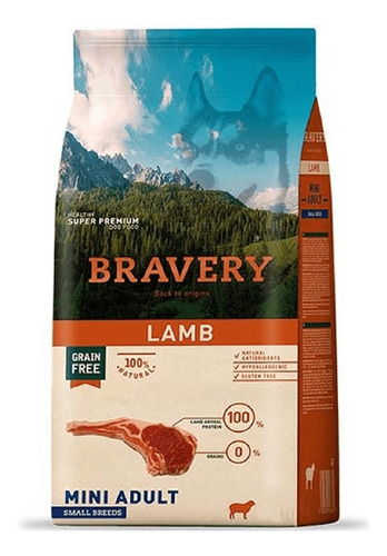 Bravery Cordero Adulto Raza Pequeña 2 Kg