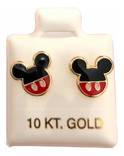 Arete Mickey Mouse Oro 10 Kilates Disney