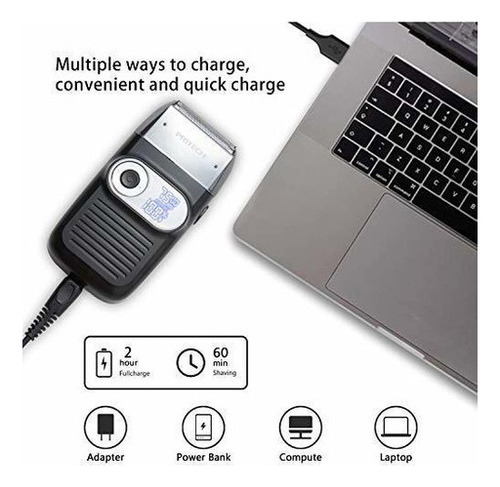 Afeitadora Eléctrica Para Hombres, De Litio De Titanio.