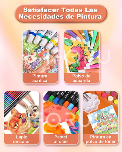 Zhmy Set De Arte Dibujo Colores Marcadores Lápices Iforu