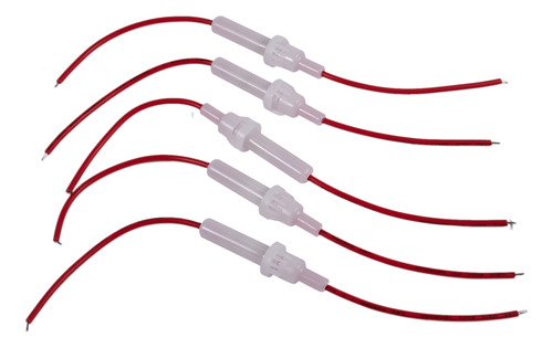 Portafusibles De Tubo En Línea Con Tapa De Rosca Blanca De 6