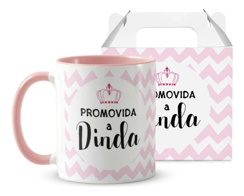 Caneca E Caixa Personalizada Presente Batizado Madrinha