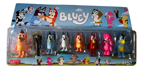Set Figuras Bluey Y Bingo 8 Personajes Genérico