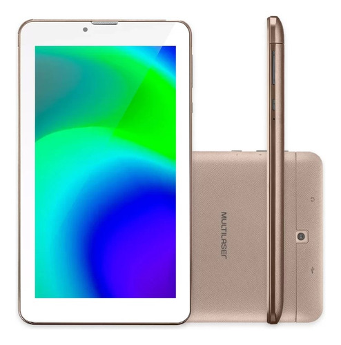 Tablet M7 3g Plus 32gb Tela 7 Dual Chip Faz Ligação Dourado
