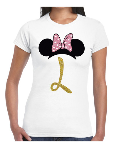 Set De 4 Playeras Personalizadas Minnie O Mickey Disney