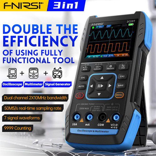 Osciloscopio Digital Multímetro, Modelo Fnirsi 2c23t Y