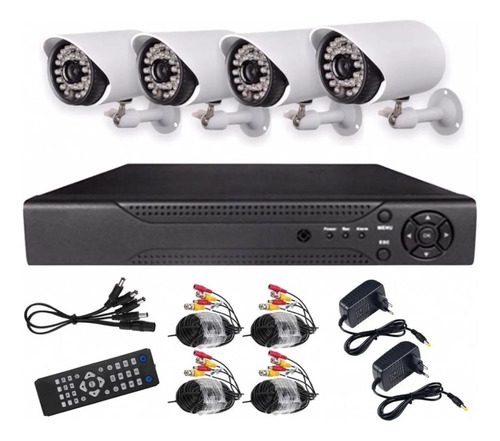 Kit Cctv 4 Cámaras Seguridad Dvr 1080p Full Hd