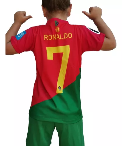 Niño Camiseta Portugal Cristiano Ronaldo #7 Blanco 2ª Equipación