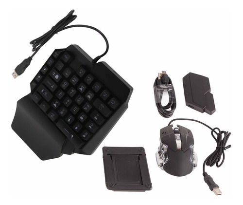 Mini Teclado Portátil Para Juegos, Reposamuñecas Usb Rgb