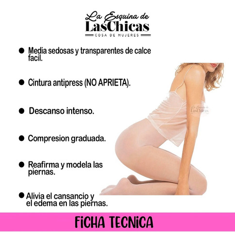 Imagen 3 de 10 de Media Panty Intensive Descanso Silvana 5445