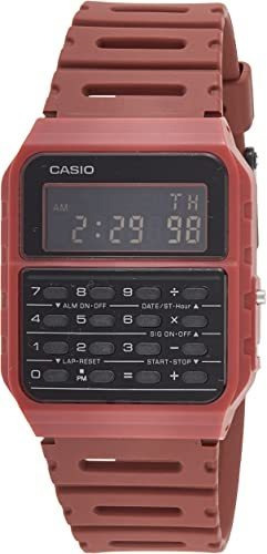 Casio Ca-53wf-4b Calculadora Roja Digital Reloj Para Hombre