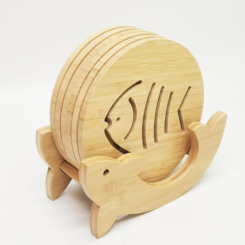 Soporte Para Ollas Calientes De Bambú, 6 Unidades, Para Cafe