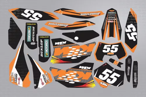 Kit Adesivo Moto Trilha Ktm Sxf 350 2013 0,60mm 3m Mt052 Cor Adesivo Ktm Sxf