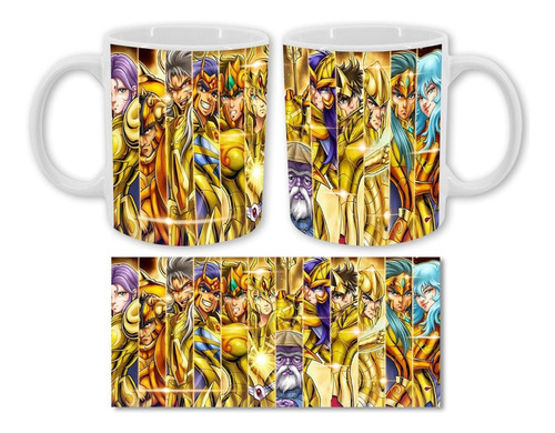 Mug Pocillo Taza Caballeros Del Zodiaco, Caballeros Dorados