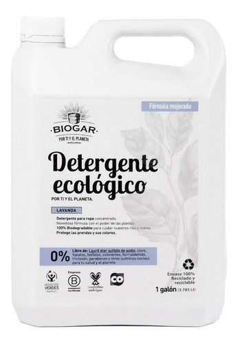 Detergente Ecológico Para Ropa, Lavand - L a $20725