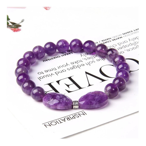 Imagen 2 de 4 de Pulsera Hemosa Y Fina De Amatista