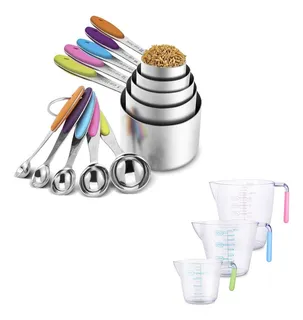 Juego De Tazas Cucharas Medidora 13pc Para Cocina Reposteria