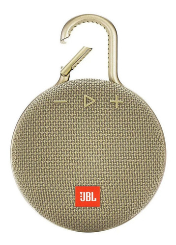 Bocina JBL Clip 3 portátil con bluetooth waterproof desert sand 