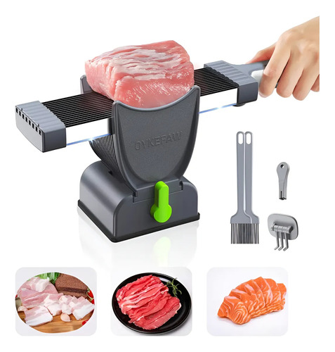Cortadora Manual De Carne Fresca Rebanar Acero Inoxidable R.