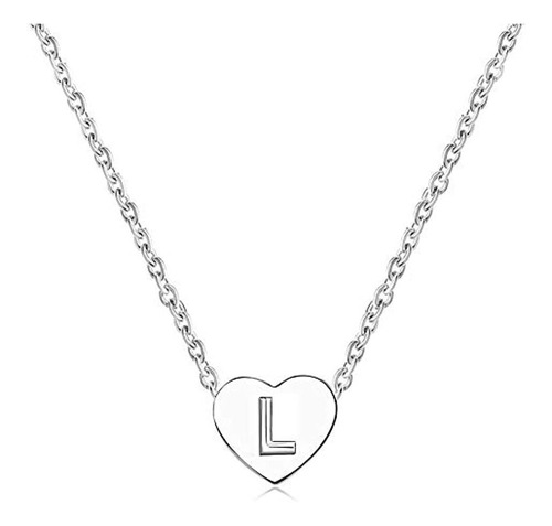 Collar Con Colgante De Corazón Con Letra Inicial De Alfabeto